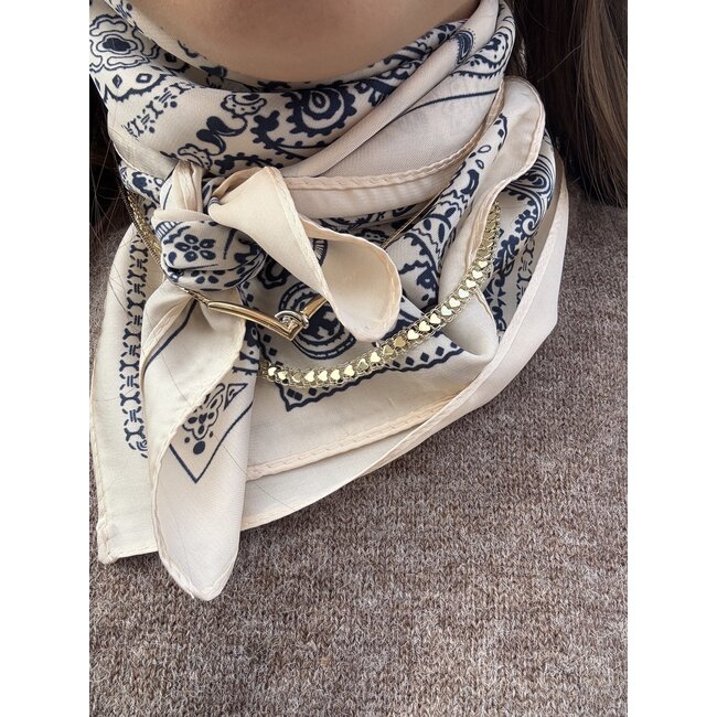 Gouden choker met diamant 43 cm 14 karat