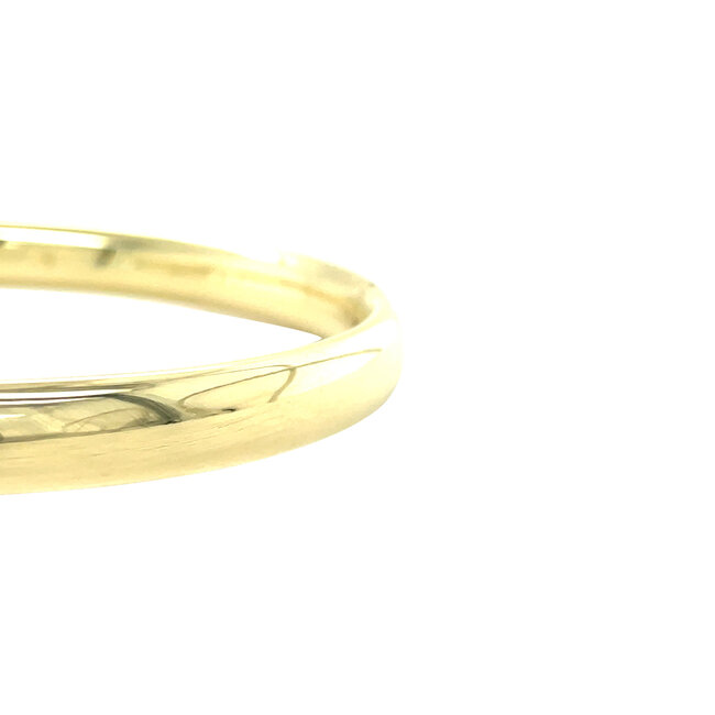 Gouden gladde bangle 14 karaat