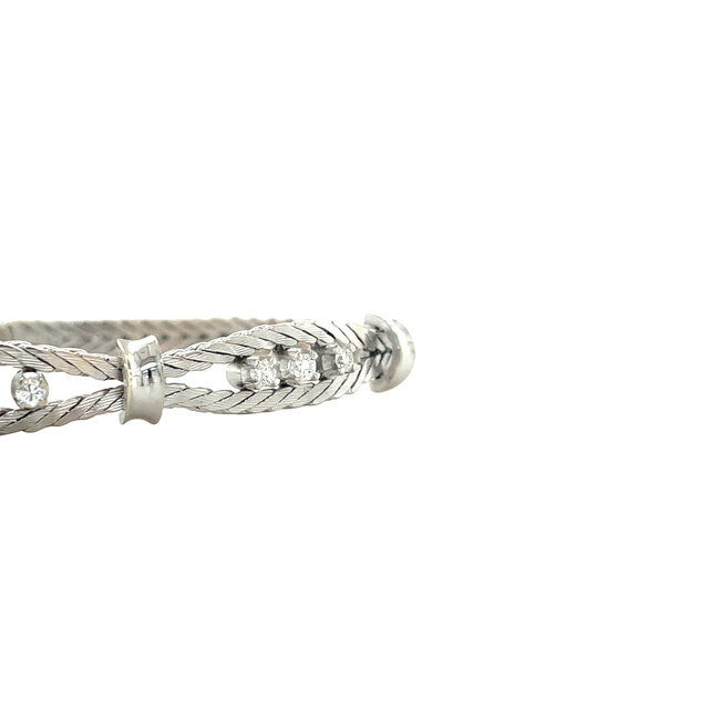 Weißgoldenes Armband mit Diamant 18,5 cm 14 Karat