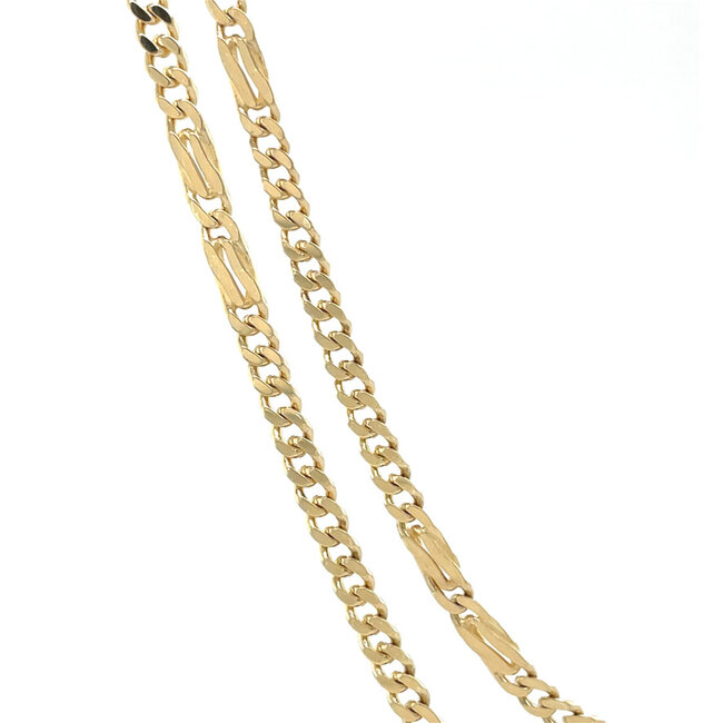 Gold fantasy necklace 61 cm 14 karat