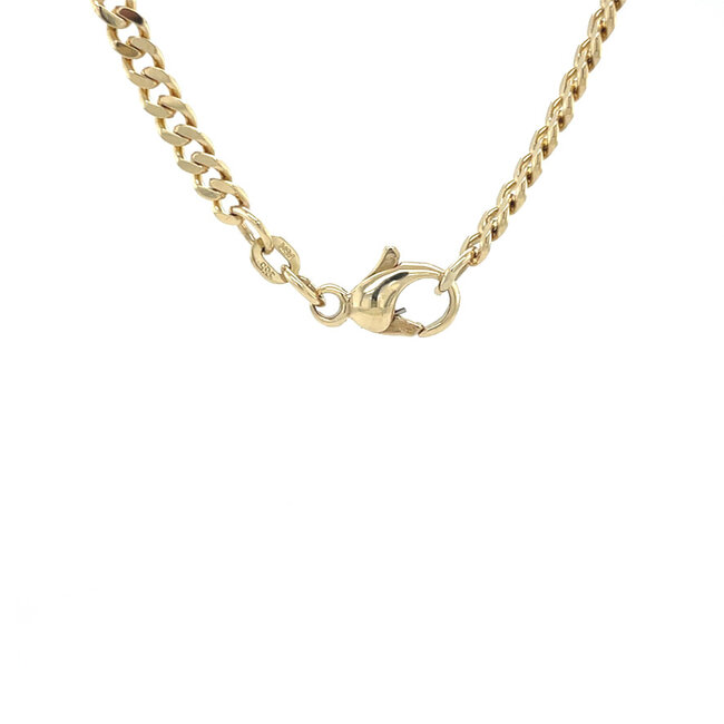 Gouden fantasie collier 61 cm 14 karaat
