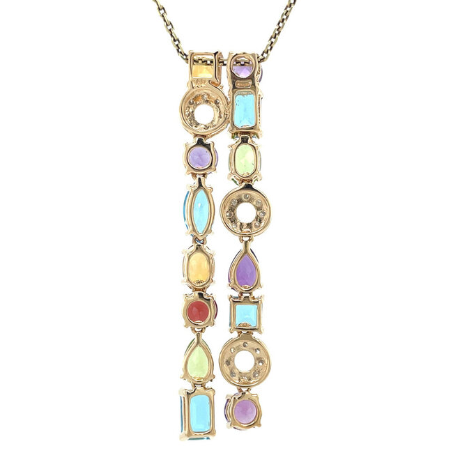 Gold gemstone pendant 14 karat