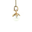 Gold pendant with pearl and diamond 14 karat