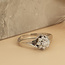 Witgouden entourage ring met diamant 18 karaat