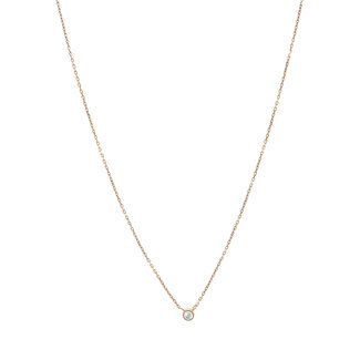 Roségoldenes Collier mit Diamant