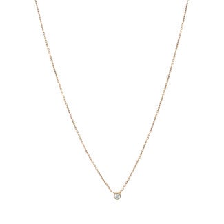 Rosegouden collier diamant