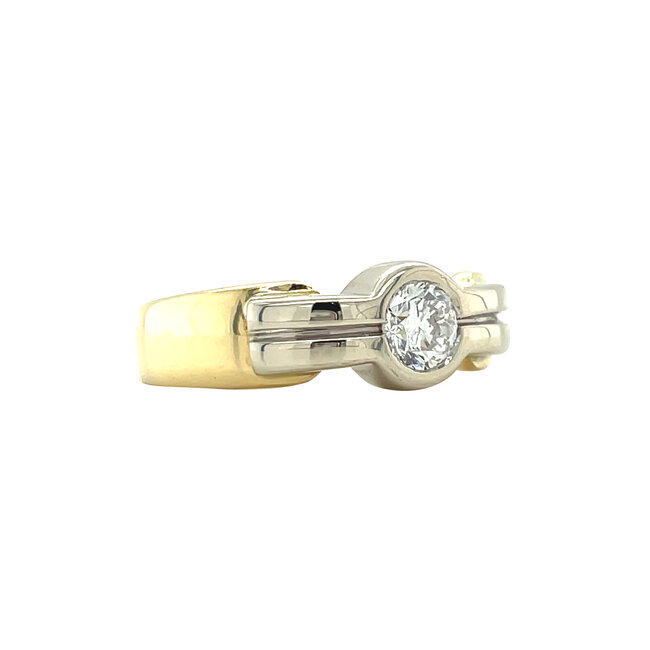 Gouden ring met diamant 18 karaat