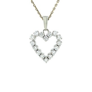 Witgouden hart diamant
