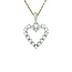 White gold heart pendant with diamond 18 karat