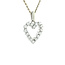 White gold heart pendant with diamond 18 karat