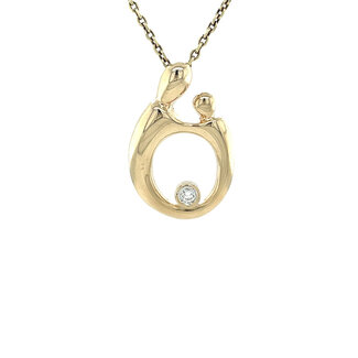 Goldener Anhänger Diamant