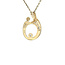 Gold pendant mother/child with diamond 14 karat