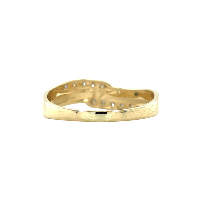 Gouden ring met diamant 14 karaat