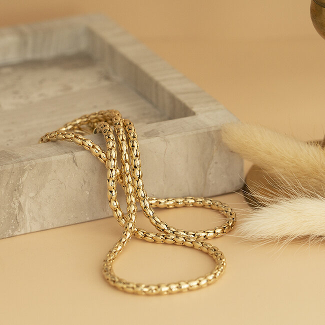 Gold popcorn choker 47 cm 14 karat