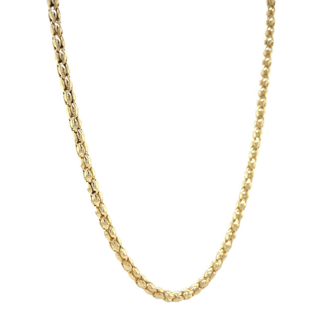 Goldene Popcorn-Halskette 47 cm 14 Karat