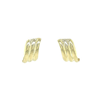 Gold stud earrings