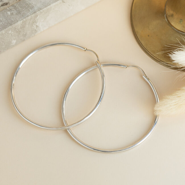 White gold earrings 18 karat