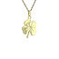 Gold pendant four-leaf clover 14 karat