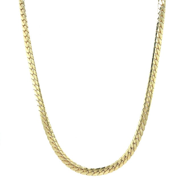 Gouden choker gourmet 45 cm 14 karaat