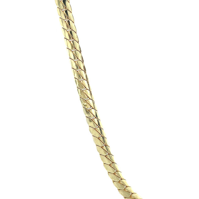 Gouden choker gourmet 45 cm 14 karaat
