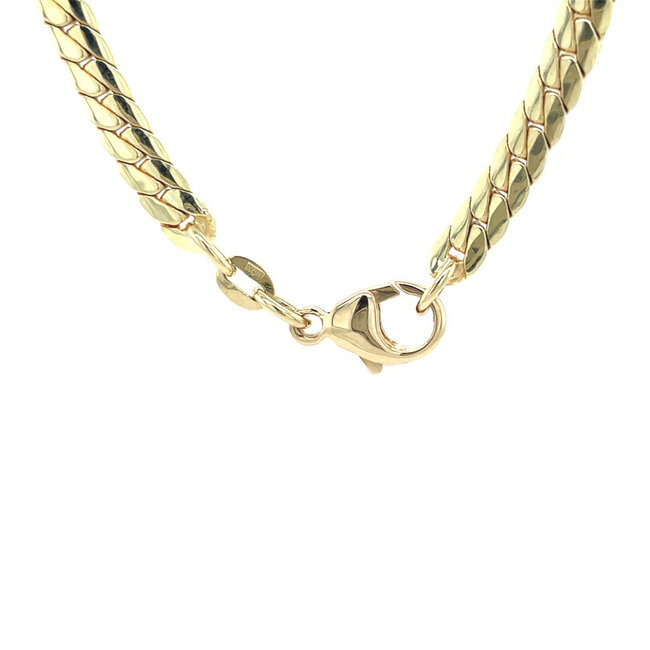 Gouden choker gourmet 45 cm 14 karaat