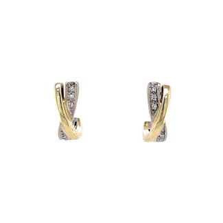 Gold diamond stud earrings
