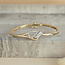 Gouden armband met diamant 17 cm 14 karaat
