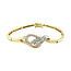 Goldenes Armband mit Diamant 17 cm 14 Karat