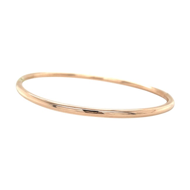 Rose-gold smooth bangle 14 karat