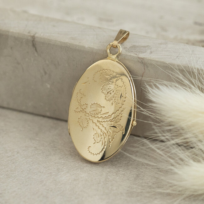 Goldener Medaillon-Anhänger 14 Karat