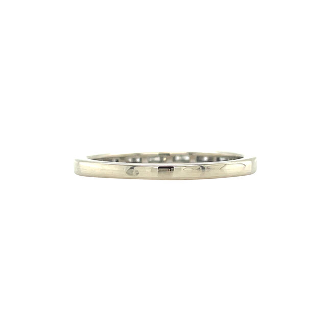 White gold alliance ring with diamond 14 karat