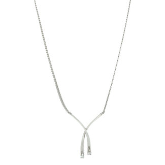 Weißgoldener Choker mit Diamant