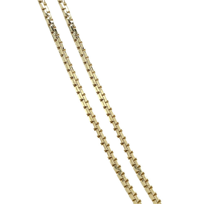 Goldene Fantasie-Kette 70,5 cm 14 Karat