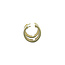 Gold hinged hoop earrings with zirconia 14 karat