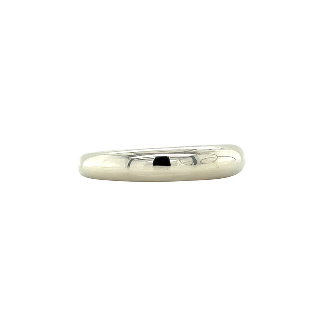 White gold smooth ring 14 karat