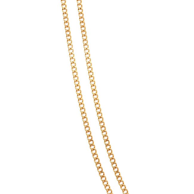 Gold length necklace gourmet 45.5 cm 14 karat