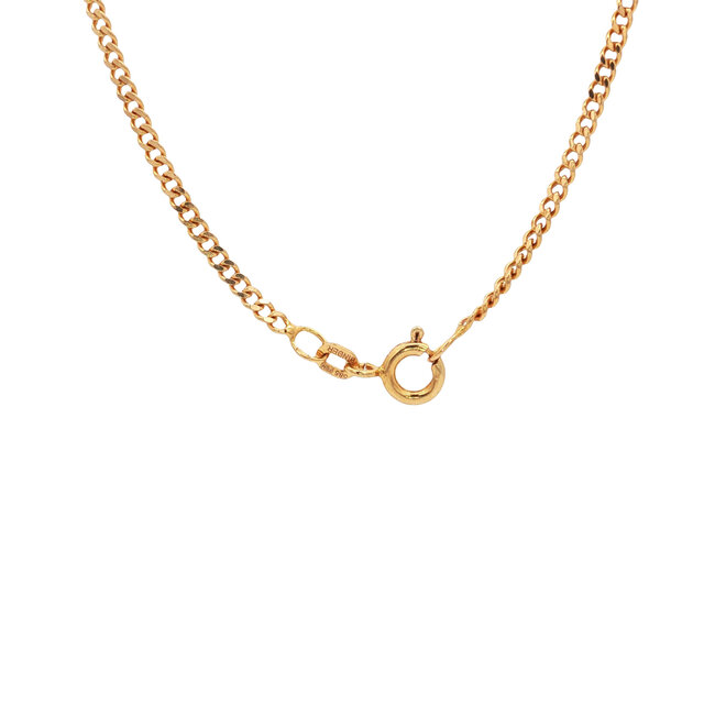 Gold length necklace gourmet 45.5 cm 14 karat