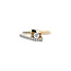 Gold hammered ring with diamond 14 karat