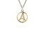 Gold pendant letter A 14 karat