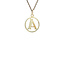 Gold pendant letter A 14 karat