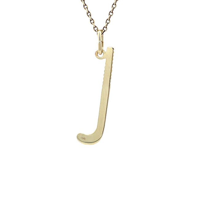 Gold pendant hockey stick 14 karat