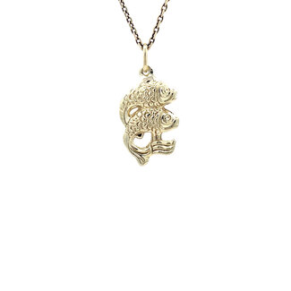 Golden zodiac sign Pisces
