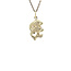 Gold zodiac pendant Pisces 14 karat