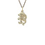 Gold zodiac pendant Pisces 14 karat