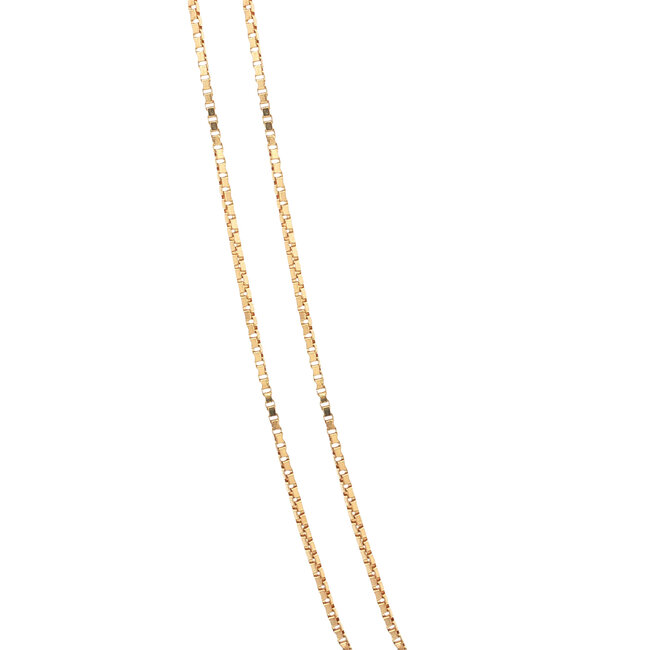 Gold length necklace venetian 41 cm 14 karat
