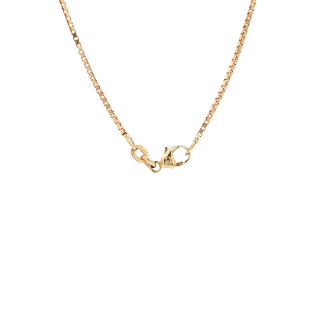 Gold length necklace venetian 41 cm 14 karat