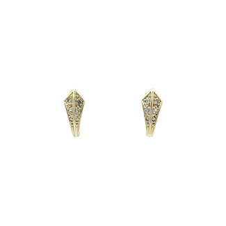Gold diamond stud earrings