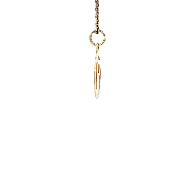 Gouden hanger letter P 14 karaat