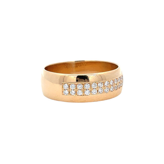 Rose gold ring with diamond 18 karat