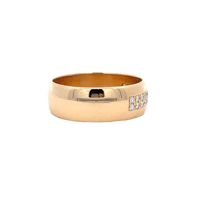 Rose gold ring with diamond 18 karat